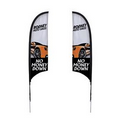 7' Razor Sail Sign Kit Double-Sided w/Spike Base